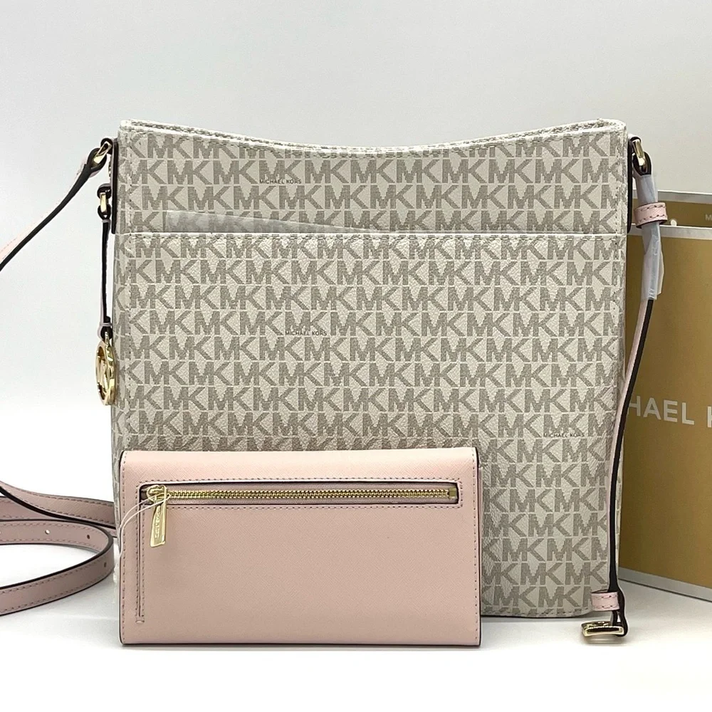 Michael Kors Large Messenger Crossbody Bag & Trifold Wallet